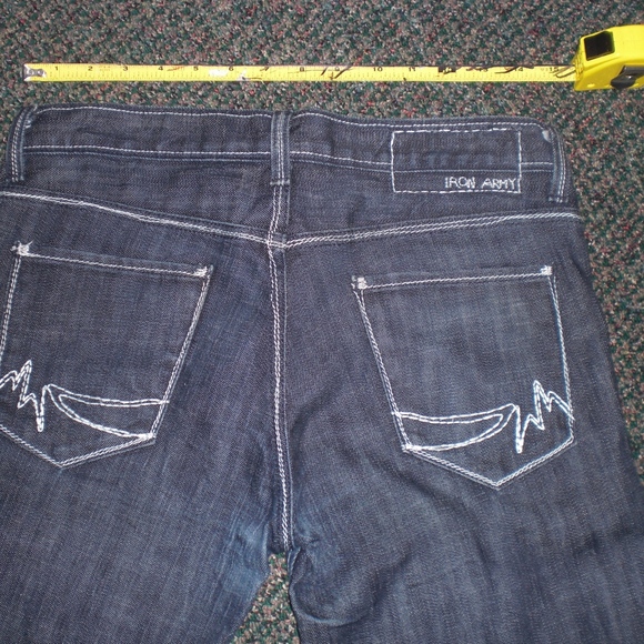 Iron Army Raw Denim Hiroito Straight Leg Jeans - Picture 7 of 8